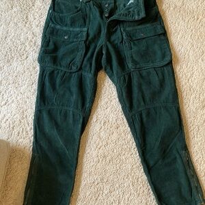 Free People corduroy dark green pants